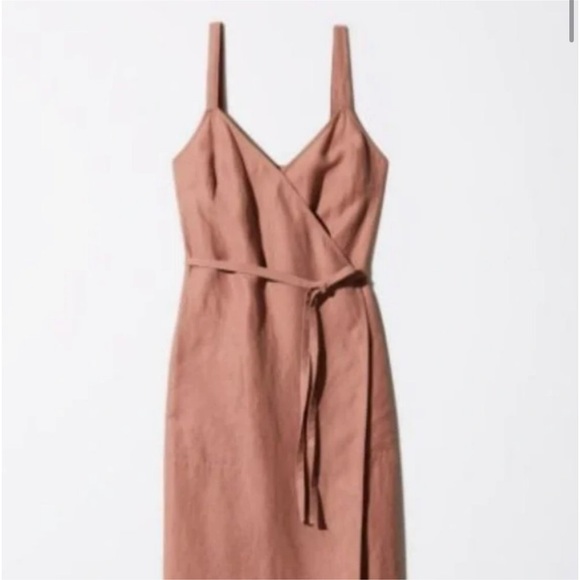 L Wilfred Aritzia Wrap Linen Dress - Picture 5 of 7